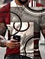 baratos Short Sleeve-Homens Camisa Social Camiseta Camisetas Geométrica 3D Estampas Abstratas Decote Redondo impressão personalizada Preto Amarelo Vermelho Azul Impressão 3D Diário Feriado Manga Curta Imprimir Roupa