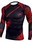 cheap Running &amp; Jogging Clothing-Men&#039;s Compression Shirt Running Shirt Base Layer Long Sleeve Winter Athletic Breathable Moisture Wicking Soft Spandex Fitness Gym Workout Running Sportswear Activewear Optical Illusion Green Black