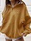 cheap Hoodies &amp; Sweatshirts-Casual Women&#039;s Cotton Quarter Zip Hoodie