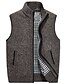 billige Men&#039;s Sweaters &amp; Cardigans-Herre Sweater vest Cardigan Sweater med lynlås Sweater jakke Fleece sweater Strikke Strikket Helfarve Høj krave Moderne Moderne udendørs Afslappet Tøj Vinter Sort Vin S M L