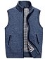 preiswerte Men&#039;s Sweaters &amp; Cardigans-Herren Pullunder Strickjacke Zip Pullover Reißverschluss Pullover Jacke Fleece Pullover Stricken Strick Feste Farbe Ständer Moderne zeitgenössische Outdoor Casual Bekleidung Winter Schwarz Wein S M L