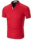 preiswerte Polos-Herren Poloshirt Golfhemd Casual Täglich Kragen Ständer Kurzarm Basic Feste Farbe Einfach Sommer Slim Fit Schwarz Weiß Rote Grün Grau Poloshirt