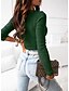 cheap Tops &amp; Blouses-Women&#039;s Shirt Blouse dark brown Black Red Button Plain Casual Long Sleeve Square Neck Basic Cotton Regular S
