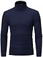 cheap Men&#039;s Shirts-Men&#039;s T shirt Tee Shirt Turtleneck Graphic Solid Colored White Black Blue Light gray Dark Gray Long Sleeve Plus Size Daily Weekend Slim Tops Cotton Basic Muscle / Fall