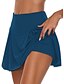 abordables Super Sale-Mujer Falda de tenis falda de golf Pantalones cortos de yoga 2 en 1 Sin costura Protección Solar Ligero Yoga Aptitud física Entrenamiento de gimnasio Escasez Prendas de abajo Color sólido # 4 Gris