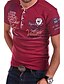 billige T-shirts og tanktops til mænd-Herre T-shirt Henley-skjorte Grafisk Bogstaver Trykt mønster Kortærmet Tøj Muskel