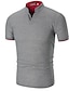 cheap Polos-Men&#039;s Polo Shirt Golf Shirt Casual Daily Collar Stand Collar Short Sleeve Basic Solid Color Simple Summer Slim Fit Black White Red Green Gray Polo Shirt