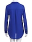 abordables Tops &amp; Blouses-Mujer Camisa Básico Color sólido Cuello Camisero Verano Negro Blanco Amarillo Azul Piscina Naranja