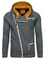 abordables Hoodies-Homme Sweat zippé Couleur unie Capuche Casual du quotidien Vêtement de rue non imprimable basique Frais Vêtement Tenue Pulls Capuche Pulls molletonnés Mince Manches Longues Gris Clair Gris Foncé