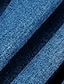 abordables Robes Décontracté-Femme Robe mi-longue Robe en jean Bleu Manches Longues Ruché Couleur unie Col de Chemise Printemps Eté Décontractée 2022 S M L XL