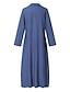 cheap Casual Dresses-Casual Women&#039;s Cotton Shirt Dress Maxi Long