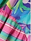 abordables Robes Bohêmes-Femme robe longue Robe casual Robe Évasée Coloré Géométrique manche longue Printemps Automne Hiver Imprimer Mode Col V Ample 2023 S M L XL 2XL 3XL