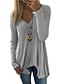 cheap Sweaters &amp; Cardigans-Women&#039;s Pullover Sweater Jumper Knit Long Deep V Solid Colored Casual Fall Spring White Black S M L / Long Sleeve / Regular Fit
