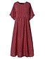 cheap Casual Dresses-Women&#039;s Polka Dot Casual Maxi Swing Dress