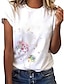 cheap Best Selling Women&#039;s Tops-Women&#039;s T shirt Tee Graphic Dandelion White Print Short Sleeve Going out Weekend Basic Round Neck Regular Fit