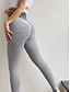 preiswerte Graphic Chic-Damen Sport Yoga Grundlegend Leggings Gerüscht Einfarbig Mittlere Taillenlinie Grün Weiß Schwarz S M L / Dünn
