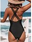 preiswerte Einteiler-Damen Normal Badeanzug Ein Stück Monokini Bademode Halfter Print Leopard Strandbekleidung Sommer Badeanzüge
