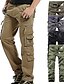 cheap Men&#039;s Bottoms-Men&#039;s Tactical Cargo Pants Trousers Work Pants Solid Color Multi Pocket Straight Leg Full Length 100% Cotton Daily Wear Classic Tactical Green Black / Spring / Fall