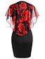 cheap Plus Size Dresses-Women&#039;s Plus Size Floral Party Dress Print Crew Neck Sleeveless Casual Valentine&#039;s Day Prom Dress Spring Summer Causal Daily Knee Length Dress Dress / Homecoming Dress