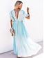 cheap Maxi Dresses-Boho Women&#039;s Backless Swing Maxi Dress