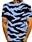 preiswerte Herren T-Shirts &amp; Tank Tops-Herren Hemd T Shirt Tee Grafik-Drucke Zebra Rundhalsausschnitt Schwarz / Weiß Rosa Blau 3D-Druck Täglich Festtage Kurzarm Bedruckt Bekleidung Designer Brautkleider schlicht Groß und hoch