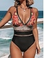 preiswerte Einteiler-Damen Normal Badeanzug Ein Stück Monokini Bademode Halfter Print Leopard Strandbekleidung Sommer Badeanzüge