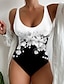 cheap One-Pieces-Women&#039;s Floral Printed One Piece Swimwear