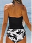 cheap Tankini-Women&#039;s 2 Piece Palm Print Tankini Swimwear