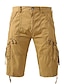abordables Shorts-Homme Short Cargo Short longueur sous le genou Pantalons Capri Shorts de Randonnée Plein Multi poche Mollet du quotidien basique Grand et grand Vin Vert Véronèse