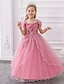 cheap Girls&#039; Dresses-Kids Little Girls&#039; Dress Solid Colored Flower Party Blue Red Blushing Pink Maxi Sleeveless Active Sweet Dresses Spring Summer Slim 4-13 Years