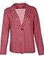 cheap Blazers-Women&#039;s Blazer Button Chic &amp; Modern Daily Wear Valentine&#039;s Day Coat Polyester Red Buttoned Front Spring Fall V Neck Slim S M L XL XXL / Breathable