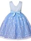 cheap Girls&#039; Dresses-Kids Toddler Girls&#039; Dress Jacquard Sleeveless Bow Basic Sweet Polyester Knee-length Floral Embroidery Dress Multicolor Pastel Pink Yellow