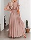 cheap Maxi Dresses-Women&#039;s V Neck Ruffle Backless Maxi Dress
