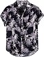 cheap Men&#039;s-Men&#039;s Shirt Summer Hawaiian Shirt Graphic Shirt Collar Button Down Collar Graphic Floral Light Green Print Party Daily Print Clothing Apparel Streetwear Designer Hawaiian Beach / Short Sleeve