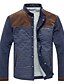 cheap Best Sellers-Men&#039;s Bomber Jacket Quilted Jacket Padded Button-Down Outdoor Camping &amp; Hiking Climbing Short Jackets Windproof Warm Spring Fall Patchwork Coffee blue White gray blue Puffer Jacket
