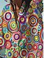 abordables Robes Midi-Femme Mini robe Robe chemise Robe casual Robe Évasée Polyester Extérieur du quotidien Vacances Col de Chemise Mode Décontractées manche longue Bouton Imprimer 2023 Eté Printemps Automne Ample Rouge