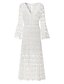 cheap Maxi Dresses-Women&#039;s Embroidered Lace Sheath Maxi Dress