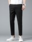 cheap Pants-Men&#039;s Dress Pants Trousers Cropped Pants Casual Pants Plain Breathable Ankle-Length Formal Wedding Business Casual Skinny Skinny Black White Micro-elastic