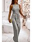 preiswerte Overalls-Sexy Sparkly Holiday Crew Neck Jumpsuit