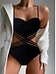 cheap One-Pieces-Women&#039;s Plain Black Monokini Swimsuit for Sports Beach Wear