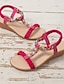 cheap Sandals-Boho Beach Wedge Sandals in PU Leather