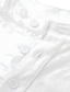 billige Long Sleeves-Herre Skjorte linned skjorte Sommer skjorte Strandtrøje Lyseblå Vinrød Sort Langærmet Helfarve Krave Sommer Forår Gade Hawaiiansk Tøj