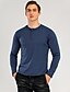 abordables Long Sleeve-Hombre Camiseta Henley Shirt Tee Camisa de manga larga Henley Plano Normal Manga Larga Ropa Clásico Músculo Grande y alto