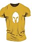 billige Tank Tops-Herre T-Shirts T-shirt Grafisk Varm Stempling Rund hals Plusstørrelser Træningscenter Kortærmet Toppe Bomuld Afslappet Årgang Klassisk Flåde Sort på hvidt Sort på gul