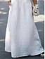 cheap Cotton &amp; Linen Dresses-Women&#039;s Casual Cotton Linen Maxi Dress
