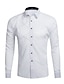 cheap Men&#039;s Shirts-Men&#039;s Shirt Dress Shirt Collar Spread Collar Solid Colored White Black Blue Gray Pink Long Sleeve Daily Work Tops Business / Spring / Fall