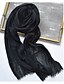 billige Scarves &amp; Bandanas-aktivt rektangel-tørklæde til mænd - ensfarvede tørklæder klassisk vintertørklæde kvastkant blødt varmt tørklæde