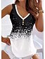 cheap Tank Tops-Women&#039;s Tank Top Black Button Print Color Block Casual Sleeveless V Neck Basic Regular S