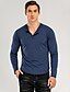 economico Long Sleeve-Per uomo maglietta Camicia Henley Magliette Maglia a maniche lunghe Henley Liscio Normale Manica lunga Abbigliamento Classico Muscolo Grande e alto