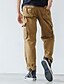 cheap Men&#039;s Bottoms-Men&#039;s Cargo Pants Cargo Trousers Trousers Tactical Work Pants Split Multi Pocket Plain Breathable Full Length Casual Daily 100% Cotton Fashion Casual Slim ArmyGreen Deep Blue Micro-elastic